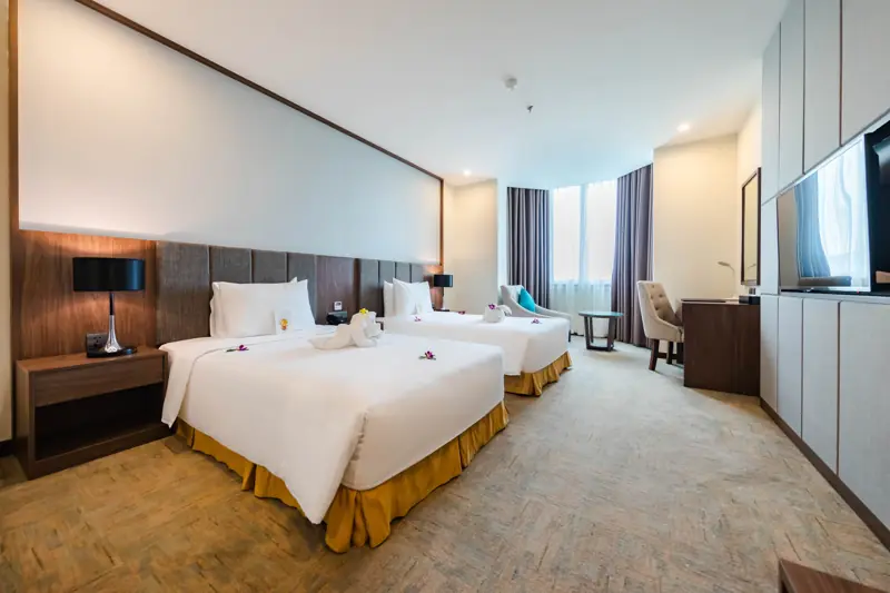 Phòng Deluxe Twin hai giường đơn ở Mường Thanh Holiday Suối Mơ